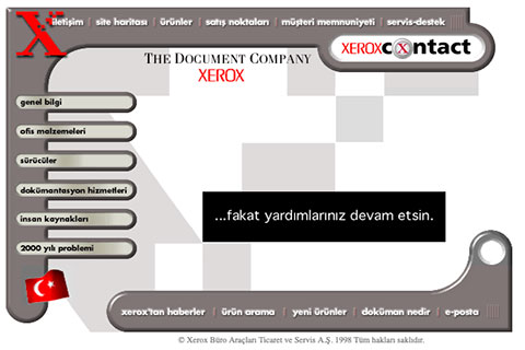 Freelance web design work in Istanbul, 1999