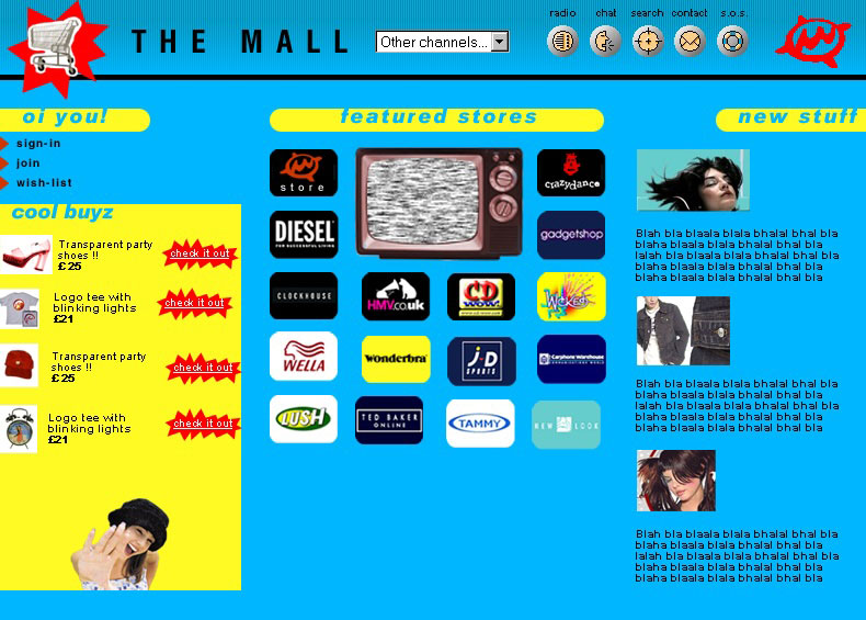 Whereits.at shopping mock-up