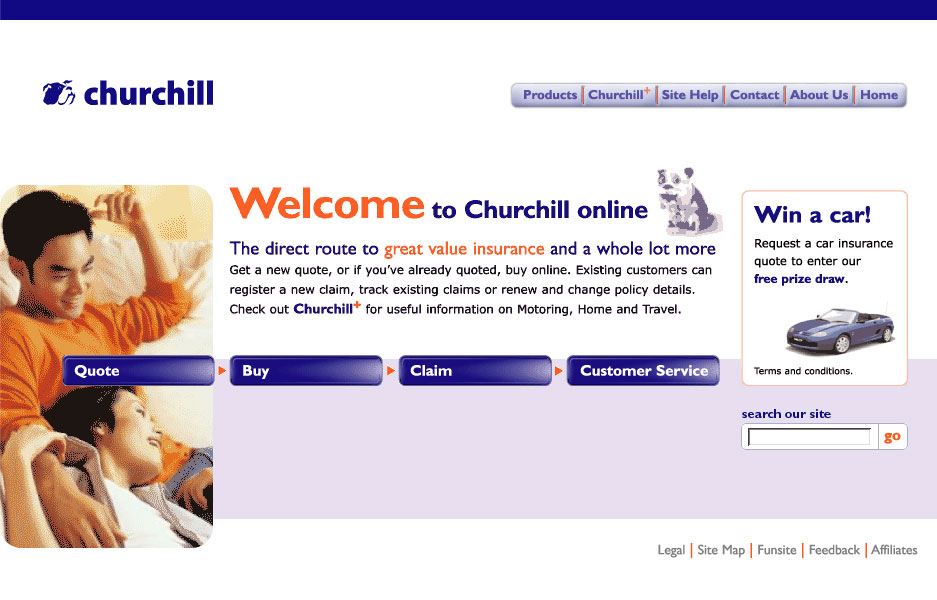 Churchill Insurance website