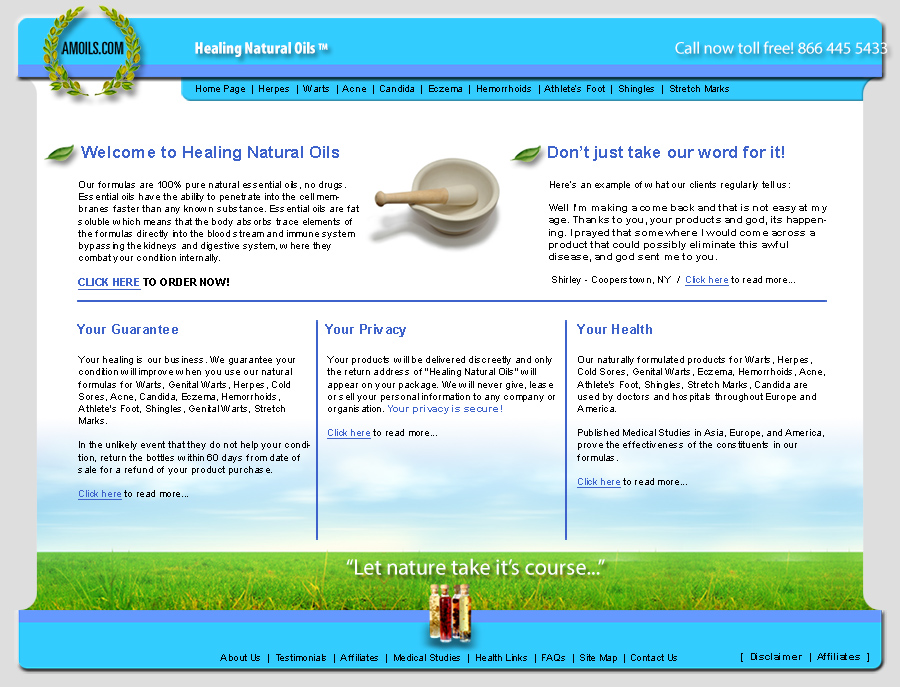 Amoils health products site