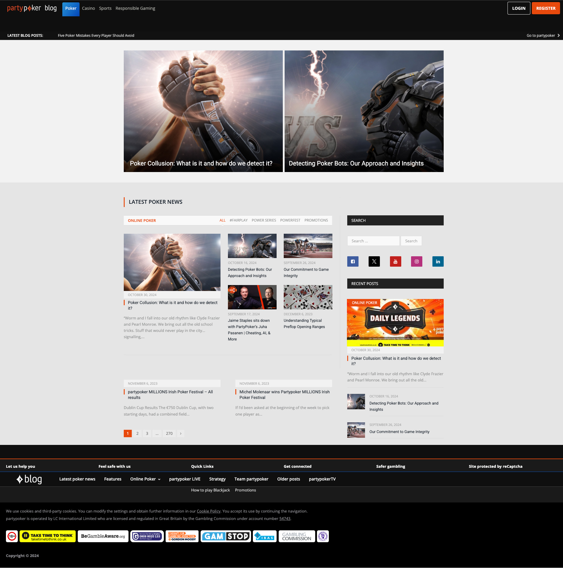 Partypoker.com multilingual WordPress blog